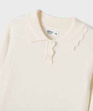 Pull fin en viscose avec col fantaisie fille vue2 - GEMO 4G FILLE - GEMO