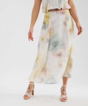 Jupe longue trapèze tie-and-dye femme vue2 - GEMO 4G FEMME - GEMO