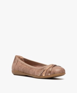 Ballerines femme à talon plat et dessus fantaisie vue2 - GEMO(URBAIN) - GEMO