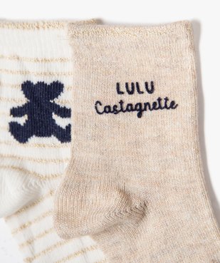 Chaussettes pailletées bébé fille (lot de 2) - LuluCastagnette vue2 - LULUCASTAGNETTE - GEMO