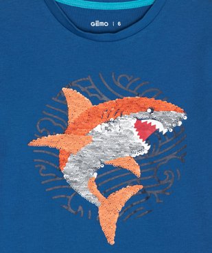 Tee-shirt garçon avec motif en sequins réversibles vue2 - GEMO (ENFANT) - GEMO