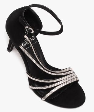 Sandales femme à talon aiguille unies avec brides strass vue5 - GEMO(URBAIN) - GEMO