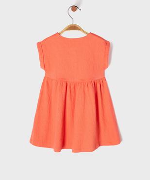 Robe bébé fille avec haut boutonné et jupe large vue3 - GEMO(BEBE DEBT) - GEMO