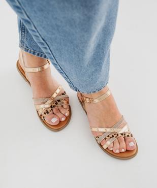 Sandales plates multibrides femme vue7 - FOLLOW ME - GEMO