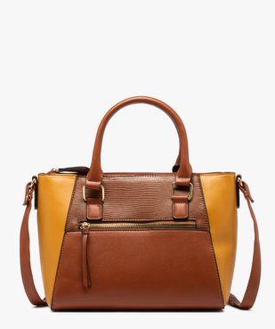 Sac à main femme trapèze multicolore et multimatière vue1 - GEMO (ACCESS) - GEMO