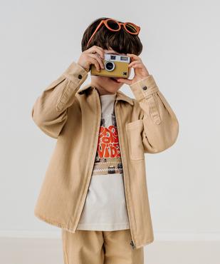 Surchemise zippée en twill de coton garçon vue5 - GEMO (ENFANT) - GEMO