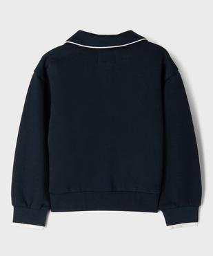 Gilet zippée en molleton à col Claudine fille vue5 - GEMO 4G FILLE - GEMO