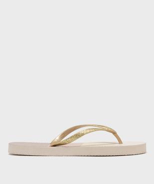 Tongs à brides pailletées femme vue2 - GEMO (PLAGE) - GEMO