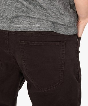 Pantalon homme straight uni en coton stretch vue2 - GEMO (HOMME) - GEMO