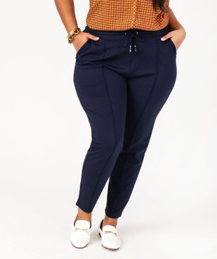 Pantalon femme grande taille avec couture sur l’avant vue2 - GEMO (G TAILLE) - GEMO