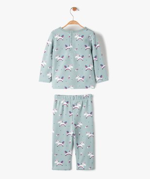 Pyjama bébé 2 pièces chaud motif licornes vue3 - GEMO(BB COUCHE) - GEMO