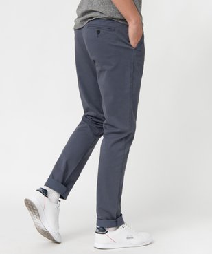 Pantalon chino homme en coton stretch vue3 - GEMO (HOMME) - GEMO