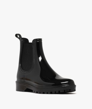 Bottes de pluie femme vernies avec élastiques d'aisance vue2 - FOLLOW ME - GEMO