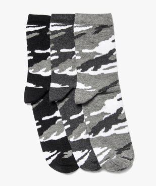 Chaussettes garçon hautes imprimé camouflage  (lot de 3) vue1 - GEMO (ENFANT) - GEMO