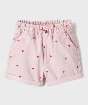 Short ample imprimé avec taille paper bag ajustable fille vue1 - GEMO (ENFANT) - GEMO