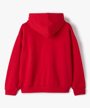Sweat fille à capuche imprimé intérieur molletonné vue3 - GEMO (JUNIOR) - GEMO