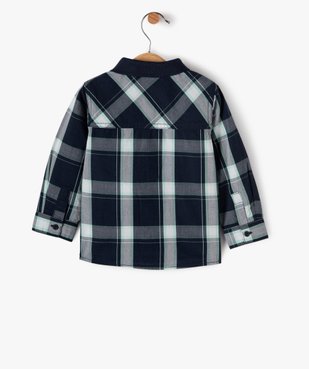 Chemise bébé garçon à manches longues et carreaux à col polo - Lulu Castagnette vue3 - LULUCASTAGNETTE - Nikesneakers