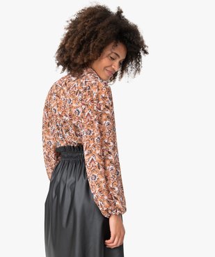 Chemise femme en voile à motif fleuri vue3 - GEMO(FEMME PAP) - GEMO