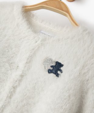 Gilet bébé fille en maille poilue – LuluCastagnette vue2 - LULUCASTAGNETTE - GEMO