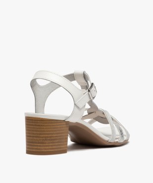 Sandales femme à talon carré et fines brides en cuir vue4 - Nikesneakers(URBAIN) - Nikesneakers