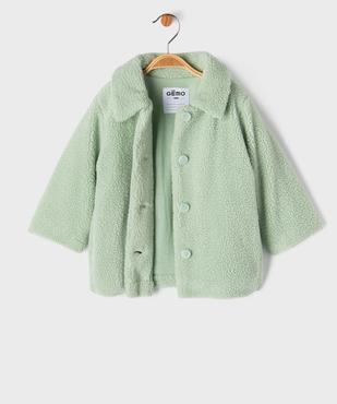 Manteau en sherpa fermeture boutons bébé fille vue2 - GEMO(BEBE DEBT) - GEMO