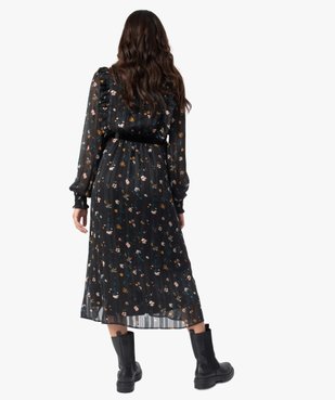Robe de grossesse longue en voile et motif fleuri vue3 - GEMO (MATER) - GEMO