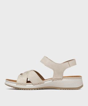 Sandales confort avec brides pailletées femme vue3 - G'FLEX - GEMO