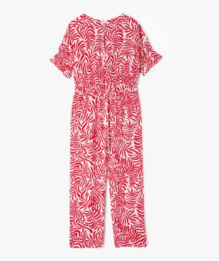 Combinaison pantalon fluide à motif fleuri fille vue5 - GEMO 4G FILLE - GEMO