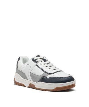 Baskets homme tricolores à lacets style casual vue2 - GEMO (SPORTSWR) - GEMO
