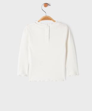 Tee-shirt manches longues à motif brodé et finitions froncées bébé fille vue4 - GEMO 4G BEBE - GEMO