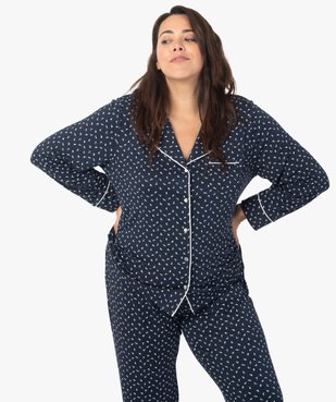 Pyjama femme deux pièces : chemise et pantalon vue2 - GEMO(HOMWR FEM) - GEMO