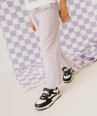 Jean wide leg avec ceinture élastique ajustable fille vue5 - GEMO (ENFANT) - GEMO