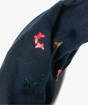 Foulard fille forme snood avec papillons multicolores vue2 - GEMO C4G FILLE - GEMO