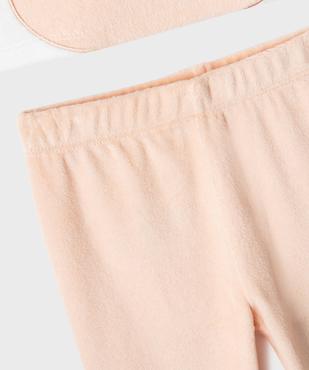 Pyjama en velours bébé fille vue3 - GEMO 4G BEBE - GEMO