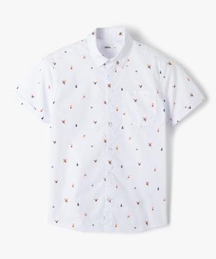 Chemise à manches courtes avec poche poitrine garçon vue1 - GEMO (JUNIOR) - GEMO