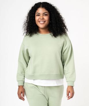 Sweat loose en molleton doux femme grande taille vue1 - GEMO (G TAILLE) - GEMO