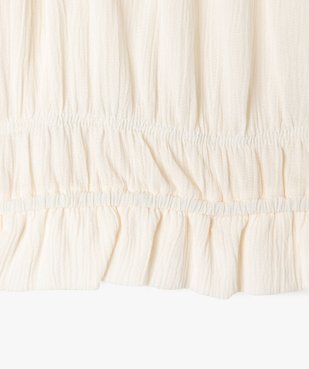 Blouse à manches longues coupe courte avec col modulable fille vue3 - GEMO (JUNIOR) - GEMO