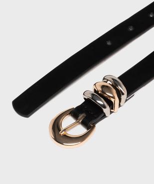 Ceinture fine et lisse à boucle métal fantaisie femme vue2 - GEMO (ACCESS) - GEMO