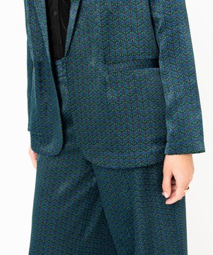 Veste blazer femme imprimée en matière satinée vue5 - GEMO(FEMME PAP) - GEMO