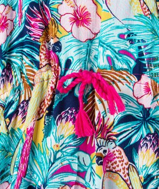 Robe de plage fille à motifs tropicaux vue3 - GEMO (ENFANT) - GEMO