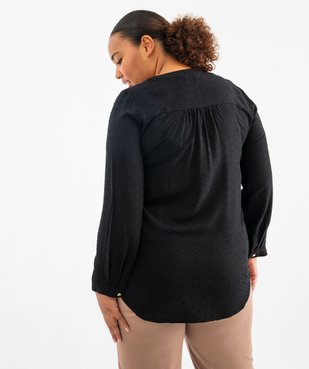 Chemise à manches longues texturée femme grande taille vue7 - GEMO 4G GT - GEMO