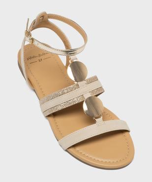 Sandales plates à brides métallisées et bijoux femme - Valentina Baldano vue5 - VALENTINA BALDA - GEMO