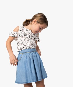 Jupe fille en Lyocell avec liserés pailletés vue1 - GEMO (ENFANT) - GEMO
