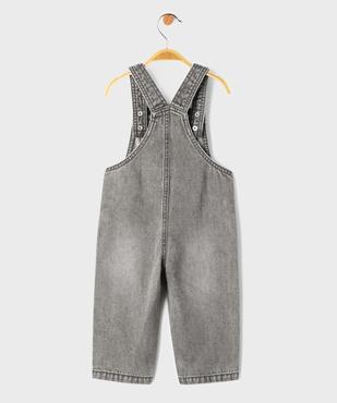 Salopette en jean avec entrejambe zippé bébé garçon vue5 - GEMO(BEBE DEBT) - GEMO