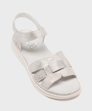 Sandales confort scintillantes avec fermeture scratch femme vue5 - G'FLEX - GEMO