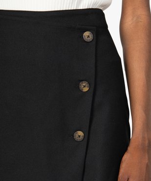 Jupe short femme effet portefeuille avec boutons vue3 - GEMO(FEMME PAP) - GEMO