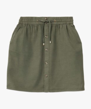 Jupe femme courte à boutons en Lyocell vue4 - GEMO 4G FEMME - GEMO