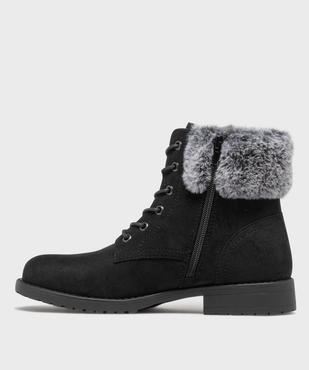 Boots fourrées à lacets, semelle crantée et col fantaisie femme vue3 - VALENTINA BALDA - GEMO
