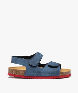 Sandales garçon imitation denim à brides scratch vue1 - GEMO (ENFANT) - GEMO