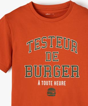 Tee-shirt imprimé manches courtes garçon vue2 - GEMO (JUNIOR) - GEMO